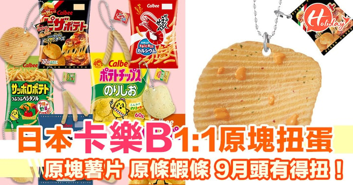 日本卡樂b 1:1鎖匙扣  原塊薯片原條蝦條 一系列6款零食