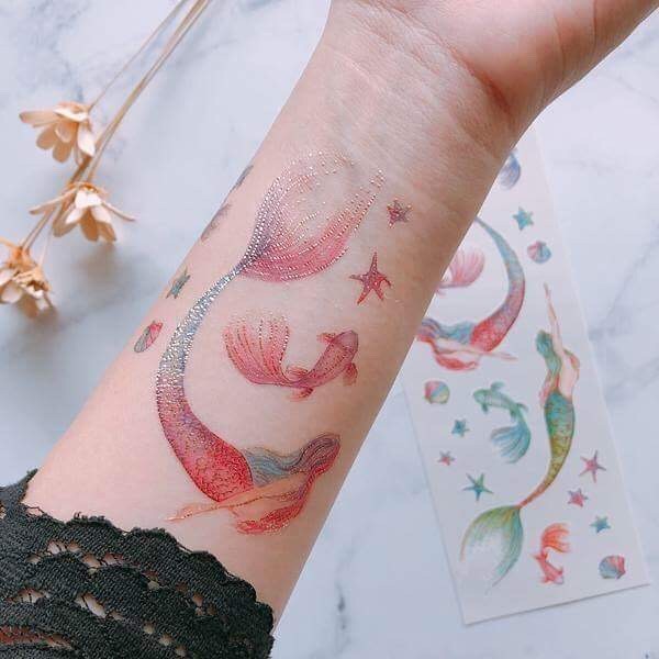 中秋限定唯美紋身貼紙