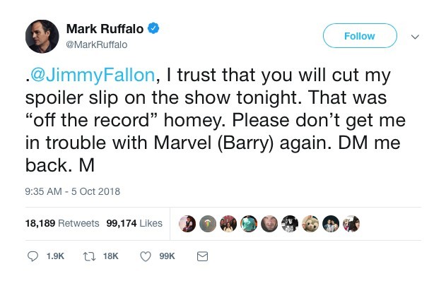 Mark Ruffalo Twitter