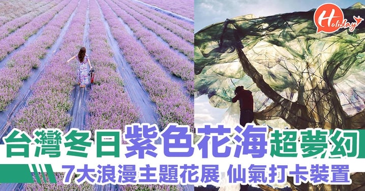 台灣冬日紫色花海超浪漫！愛情主題7大展區，仙氣裝置打卡必到！
