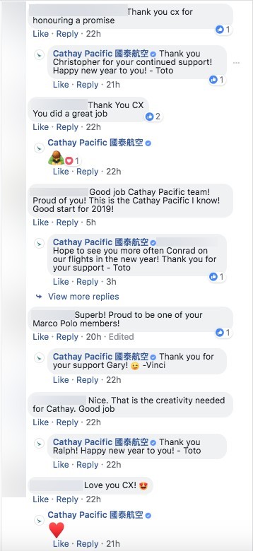 Facebook@Cathay Pacific