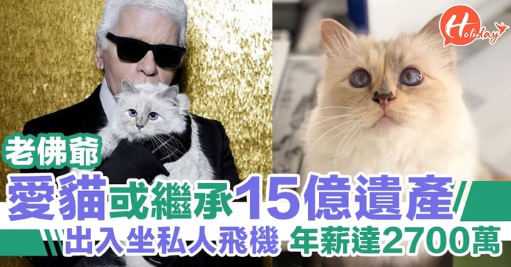 【可能係世界上最有錢嘅貓】時裝界老佛爺Karl Lagerfeld愛貓或繼承15億遺產 年薪達2700萬