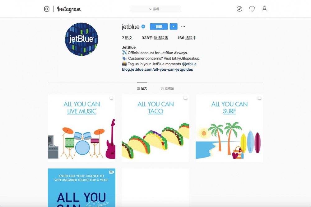 jetblue@ Instagram