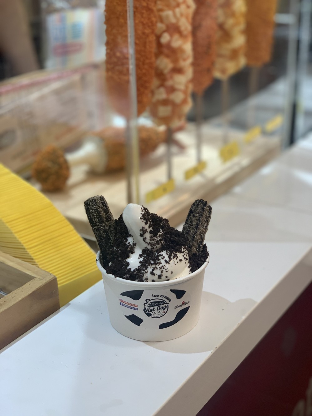 旺角美食 韓國 Oreo芝士熱狗棒