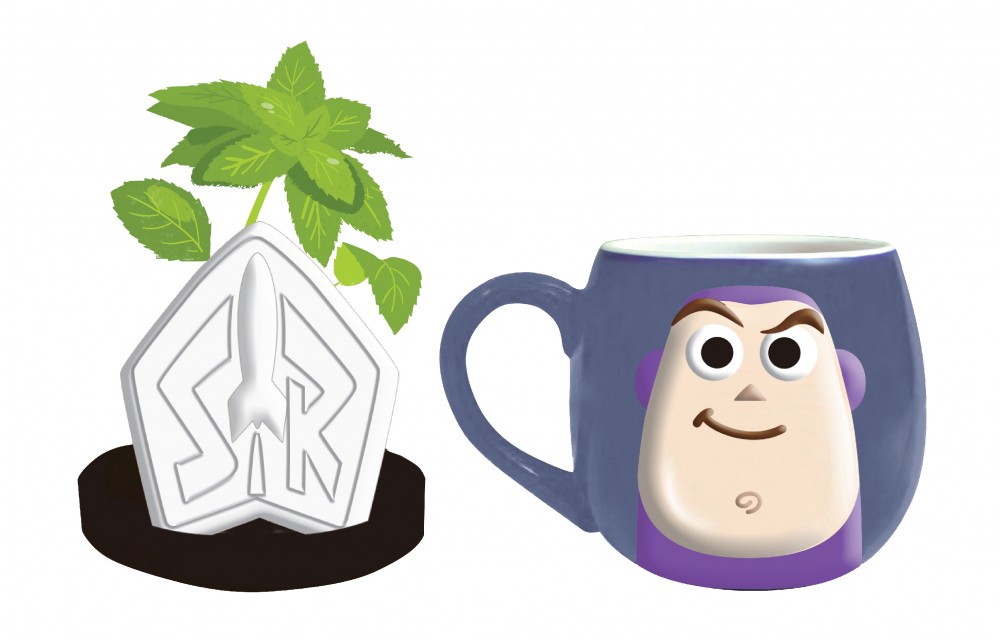 Ceramic mug with container - design A