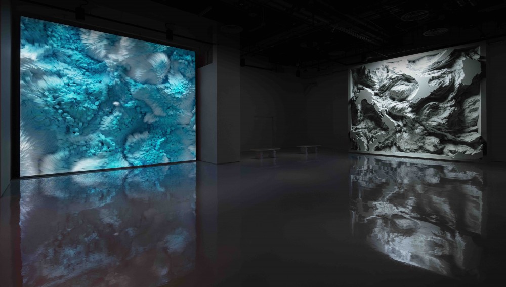 《澳門流》Macau Currents: Data Paintings (圖左) 及《融化的記憶》Melting Memories (圖右)