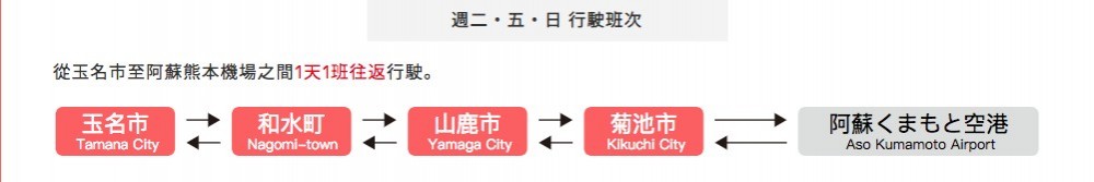 日本 免費 接駁巴士 熊本
