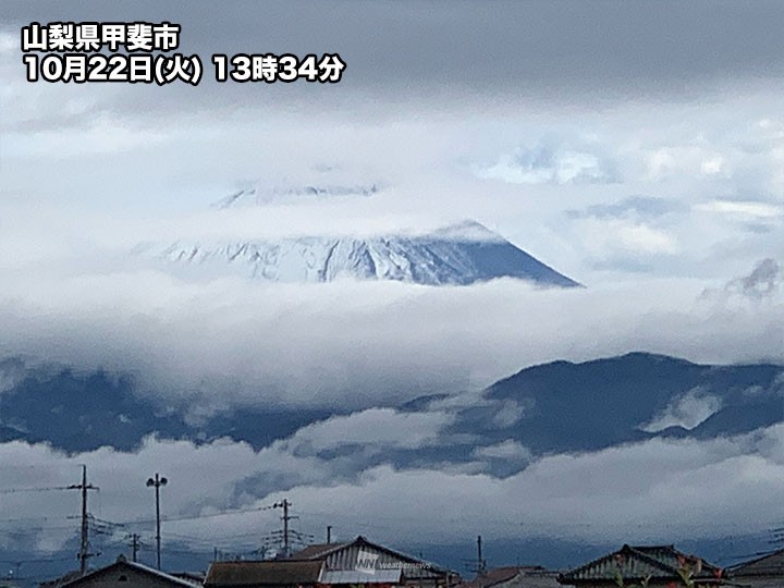 2019富士山初冠雪