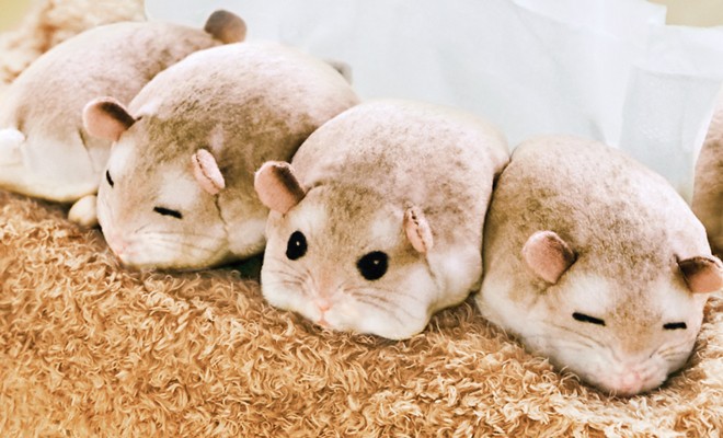 日本 FELISSIMO 倉鼠 毛絨紙巾盒套 可愛