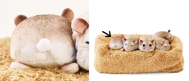 日本 FELISSIMO 倉鼠 毛絨紙巾盒套 