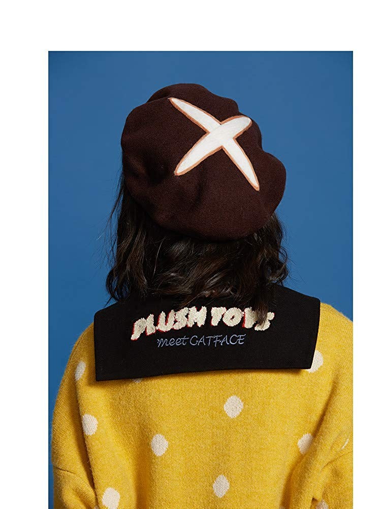 日本 貝雷帽 椎茸 ベレー帽 穿搭