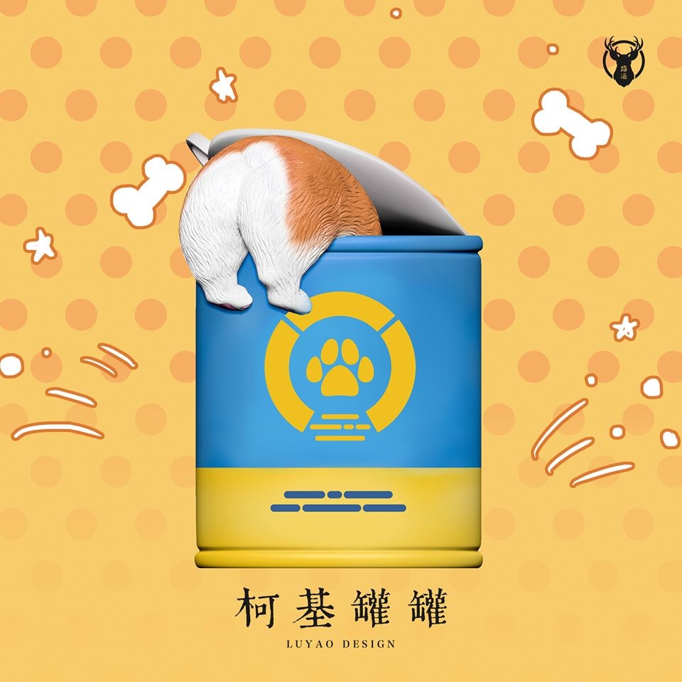 台灣 扭蛋 哥基罐罐 藍黃罐