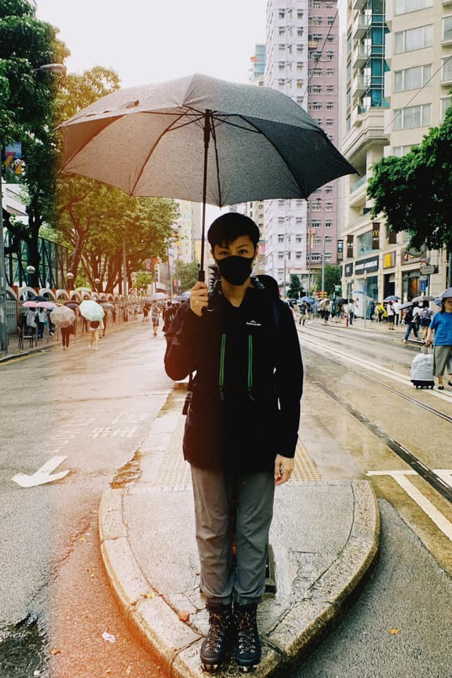 何韻詩參加遊行