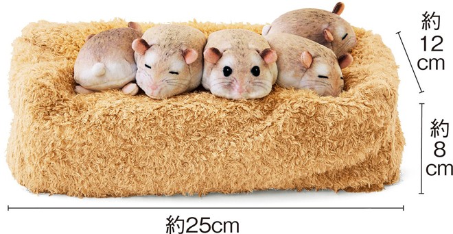 日本 FELISSIMO 倉鼠 毛絨紙巾盒套 大小