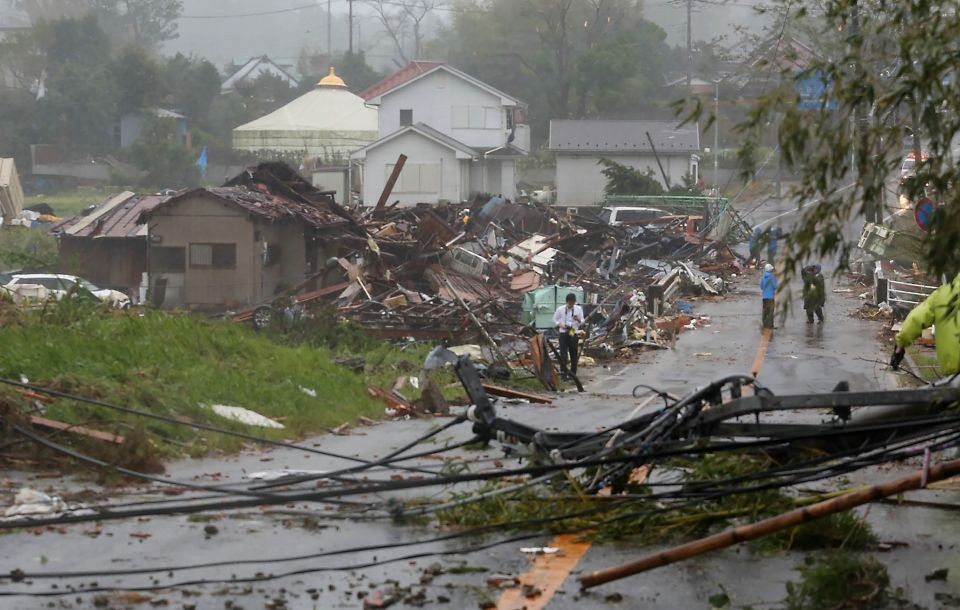 日本颱風引致地震