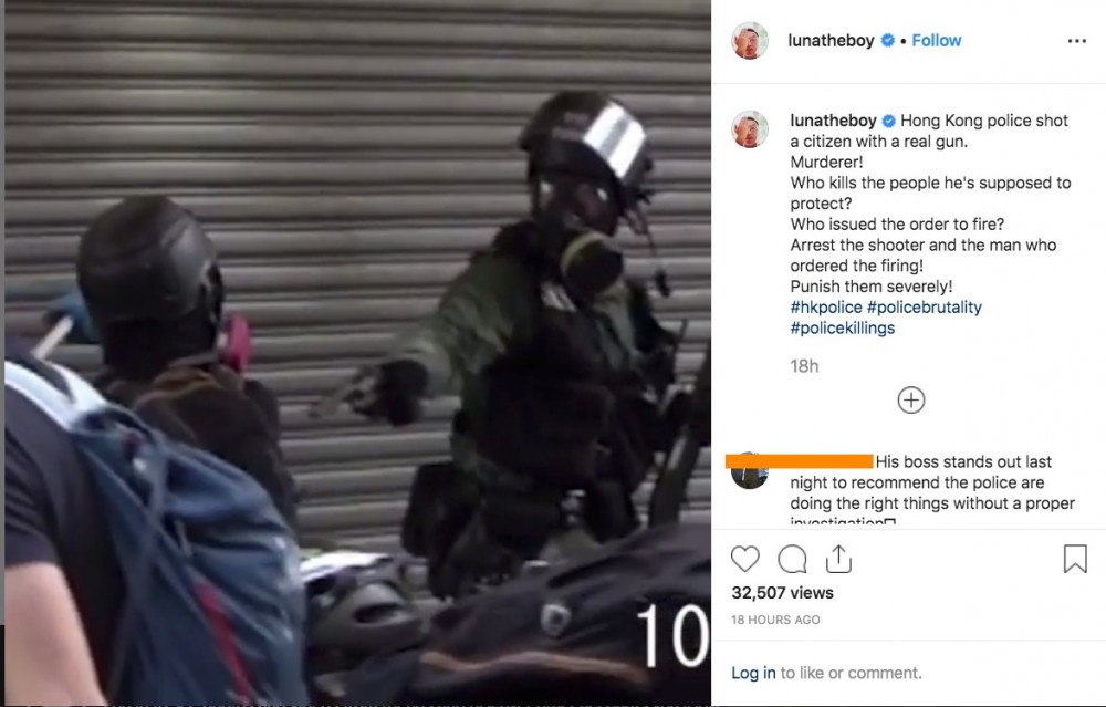 國慶各區集會警民衝突荃灣中五學生中槍韓星金義聖怒轟濫用暴力