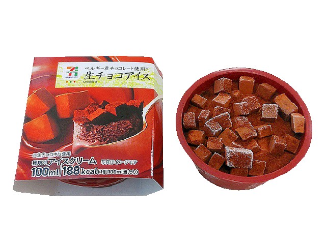 日本711粒粒生巧克力雪糕