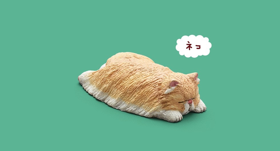 日本 扭蛋 動物睡覺