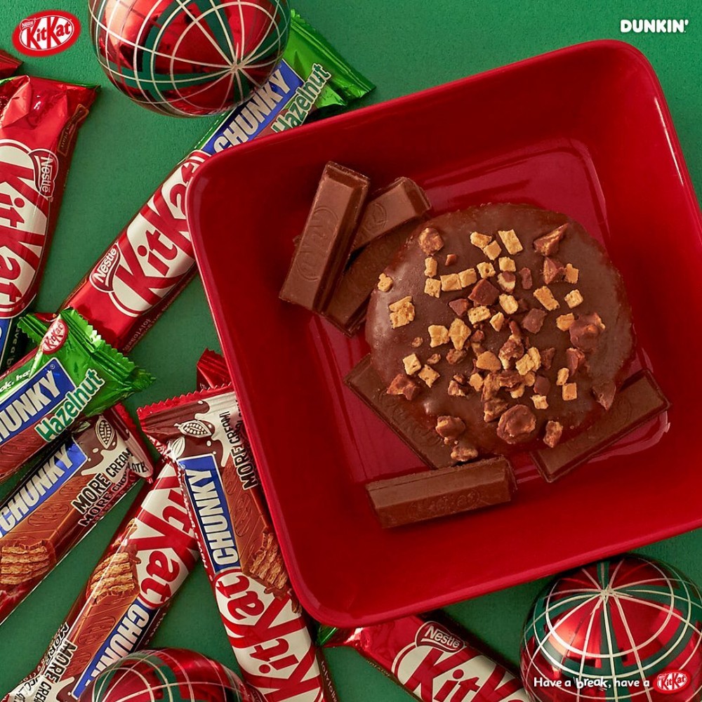 韓國 dunkindonuts kitkat 攬枕