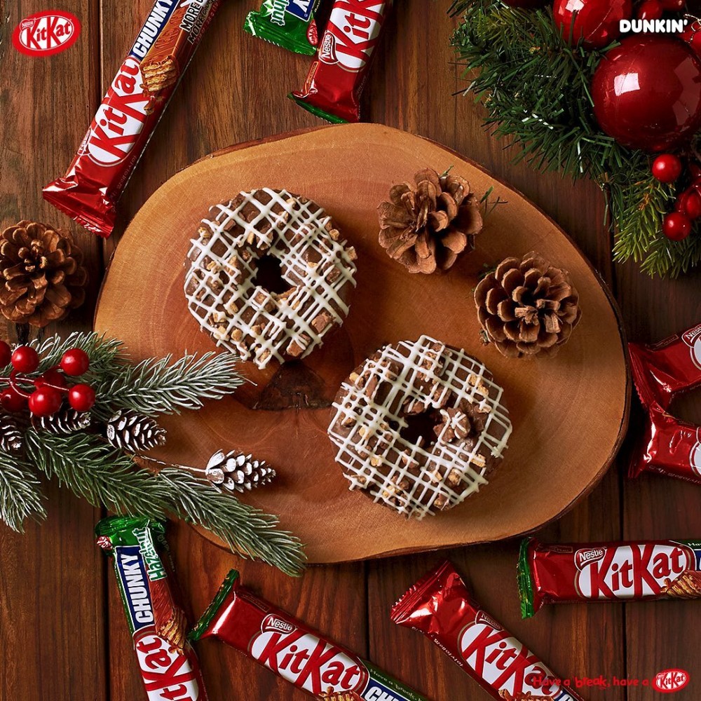韓國 dunkindonuts kitkat 攬枕