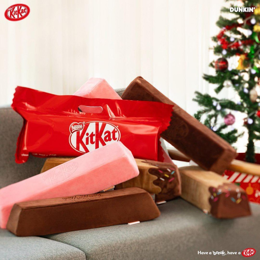 韓國 dunkindonuts kitkat 攬枕
