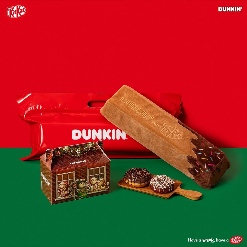 韓國 dunkindonuts kitkat 攬枕