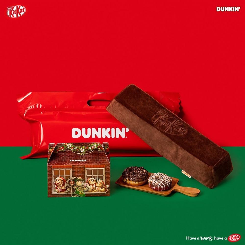 韓國 dunkindonuts kitkat 攬枕
