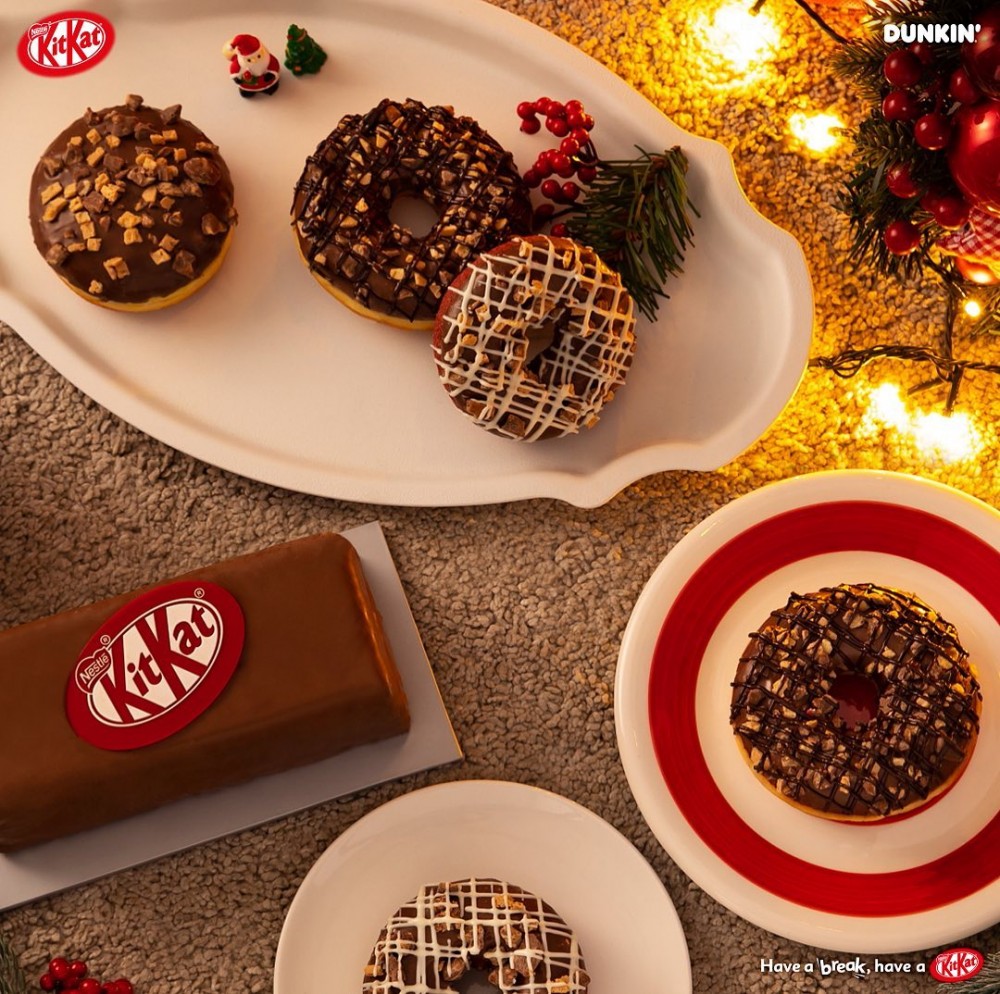 韓國 dunkindonuts kitkat 攬枕
