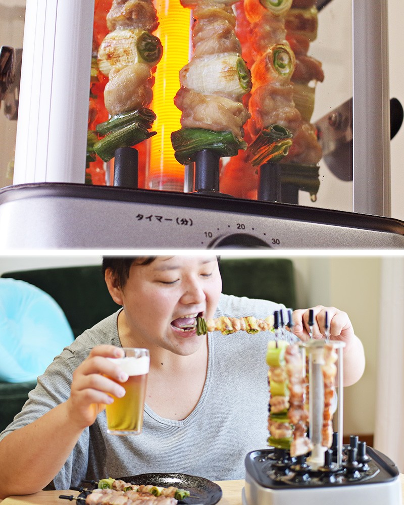 日本，一人烤肉串機，全自動，串燒，烤肉