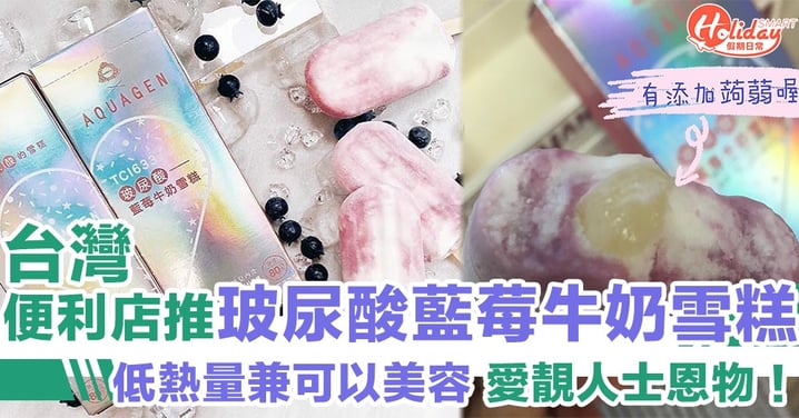 【台灣限定美食】愛靚人士恩物！食雪條兼美容　台灣便利店推玻尿酸藍莓牛奶雪糕