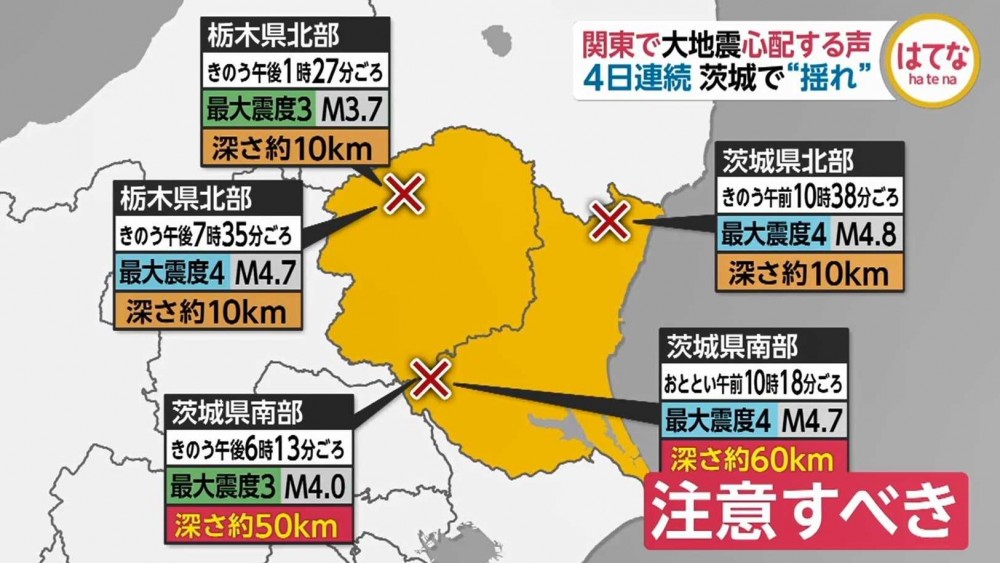 【日本自由行】關東一星期發生16次地震 未來東京或有超過6級地震