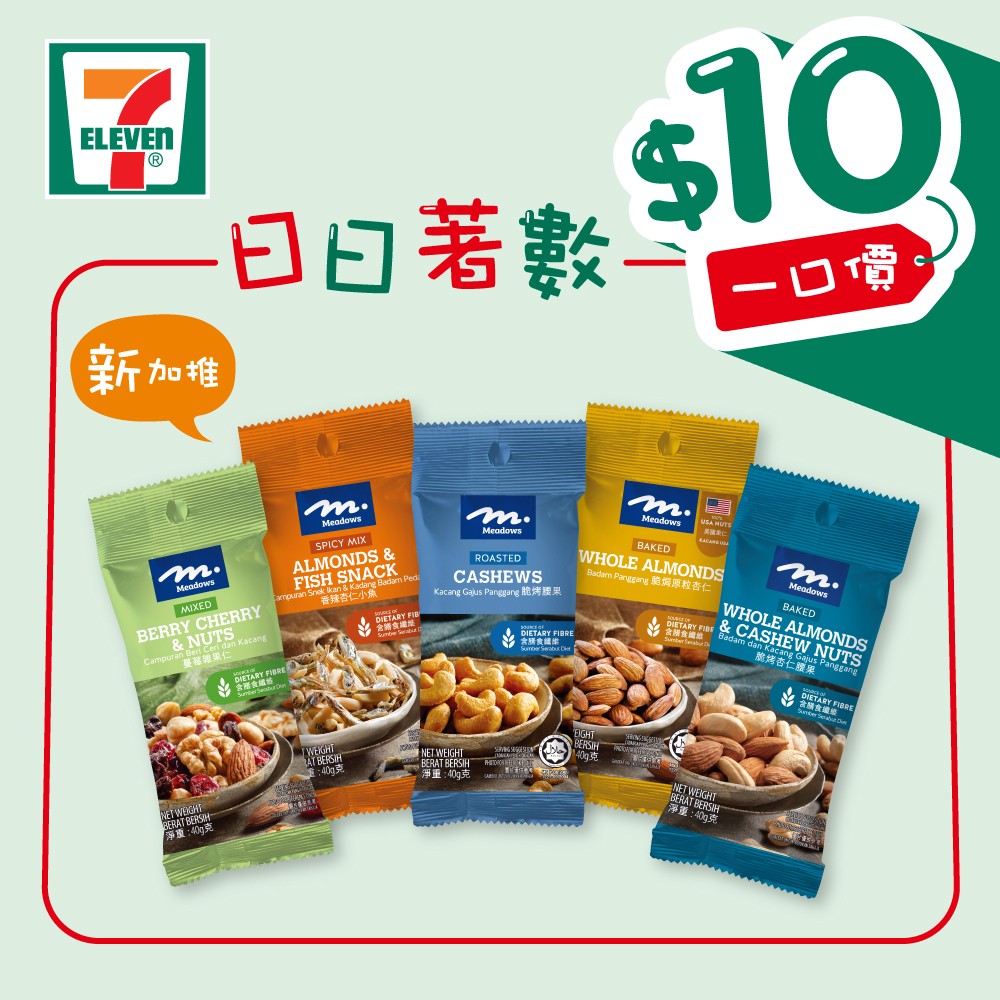 711推出$10 優惠!只需10蚊雞就可以食下午茶,買多款零食、點心、飯糰!粟一燒仲賣$10/2包添!