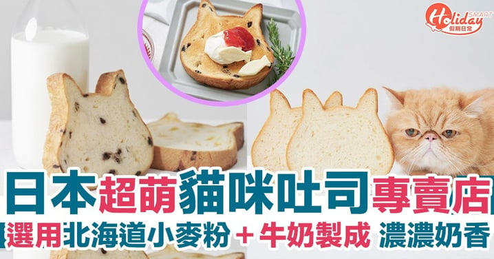 日本超可愛貓咪吐司～採用北海道麵粉同牛奶製成！買嚟早餐食超治癒！