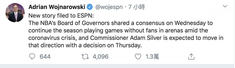 Twitter@Adrian Wojnarowski 