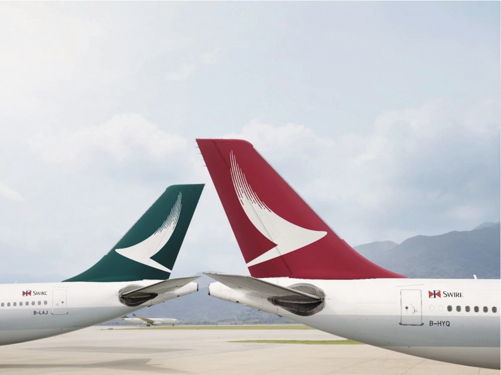 國泰及港龍於3至4月，暫停9成內地航班。