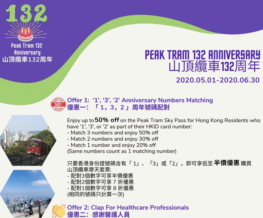 山頂纜車 港人專享優惠