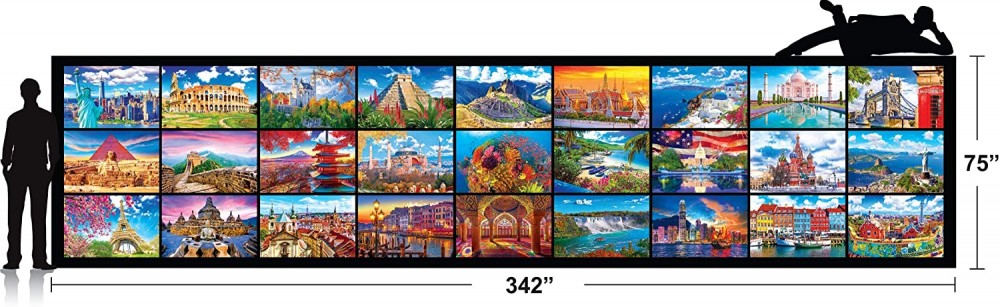 砌完嘅完成品高度為1.9米,長度達8.6米,重約40磅。