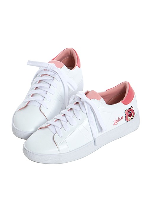 勞蘇拼接綁帶休閒鞋