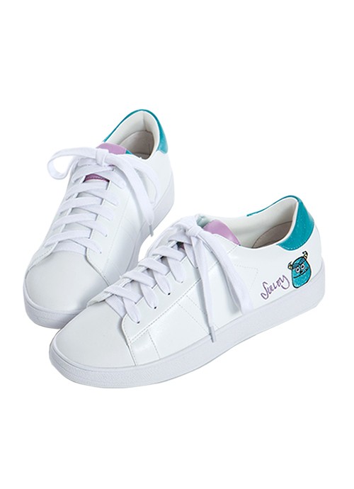 毛毛拼接綁帶休閒鞋