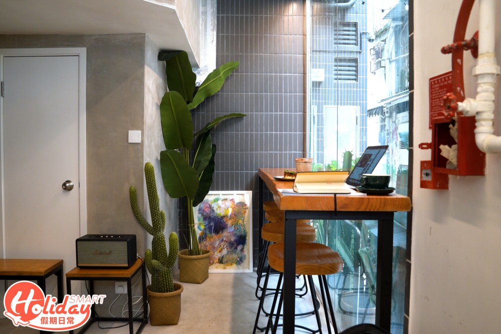 內部擺放不少綠色植物作裝飾。