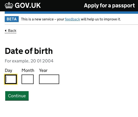 輸入出生日日期