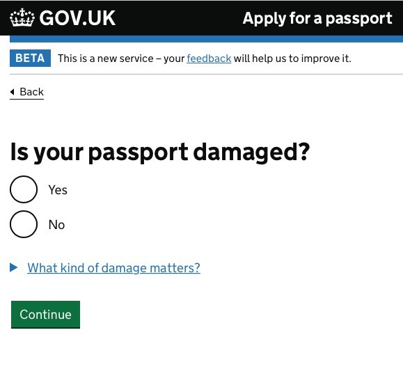「你的護照有否損毀？」