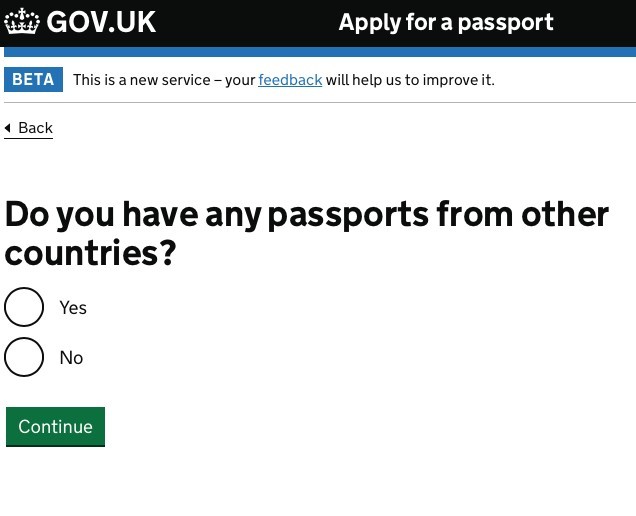 「你是否持有其他國家護照？」