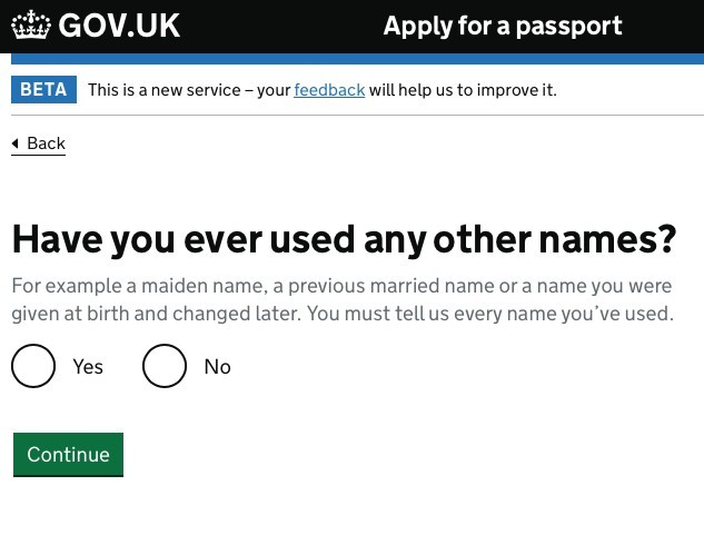 輸入舊護照及個人資料