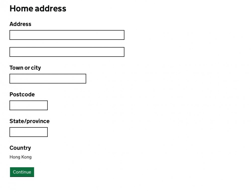 輸入email地址、電話號碼等資料