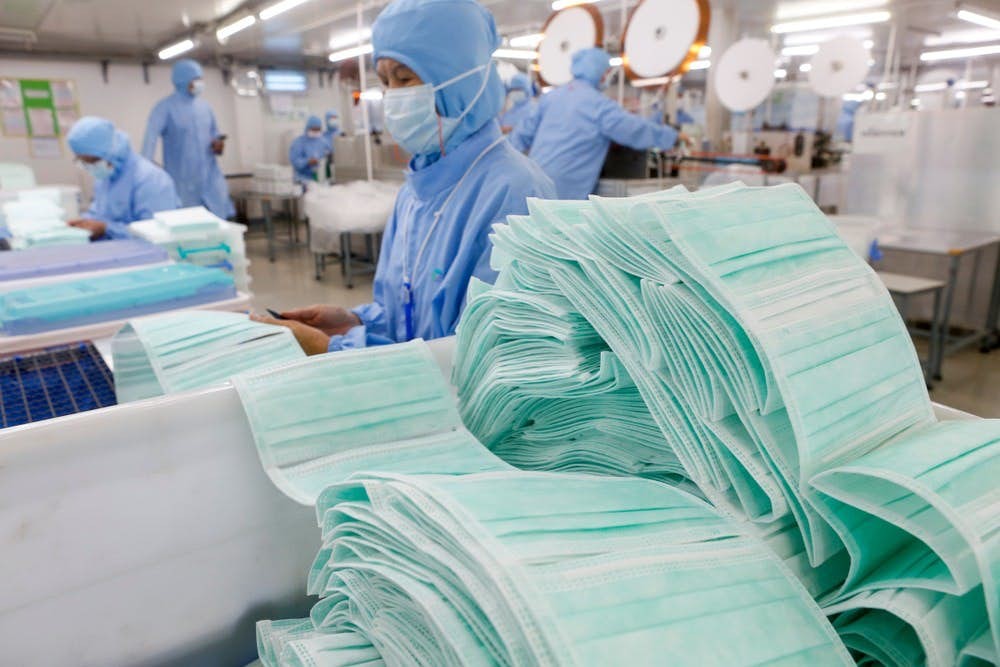 台灣單日口罩產量已達2,000萬個