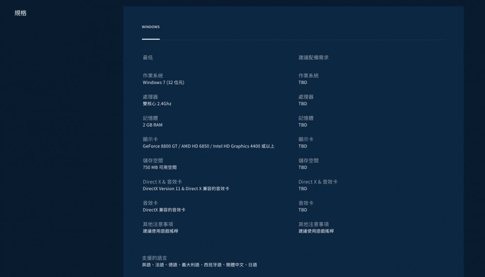 《Overcooked》喺Epic Games平台安裝規格