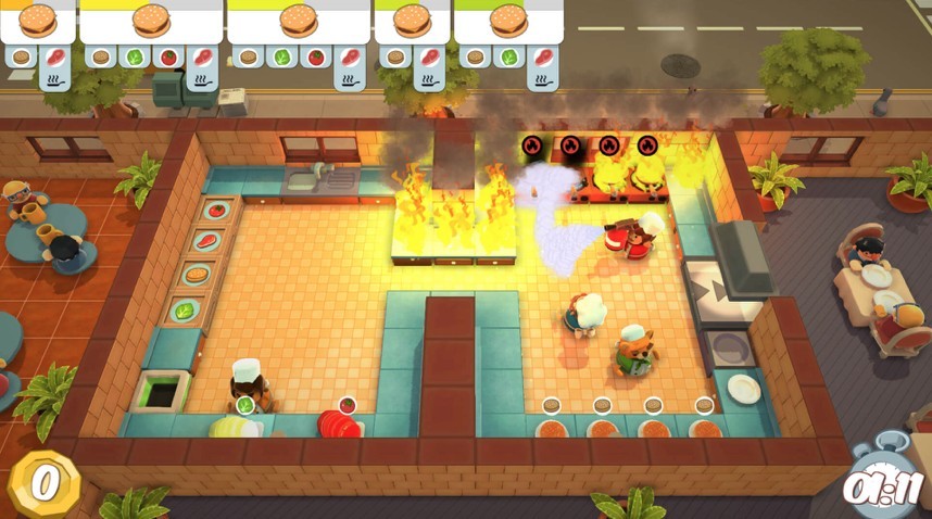 《Overcooked》係1~4人合作嘅烹飪遊戲。