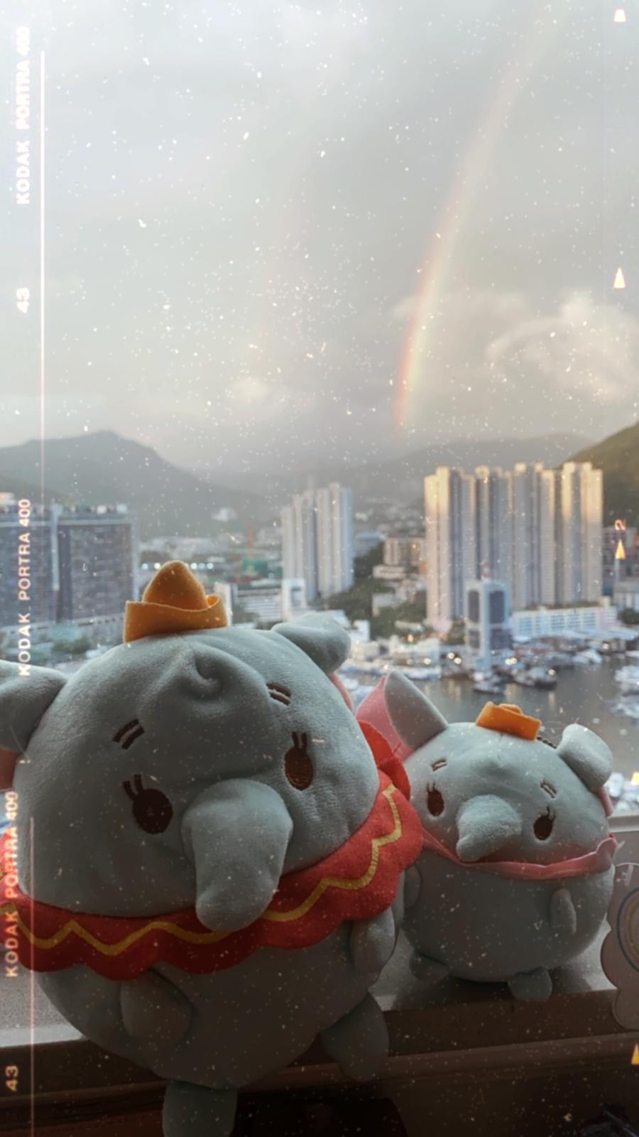 香港仔居民在家拍攝到完整半圓大彩虹