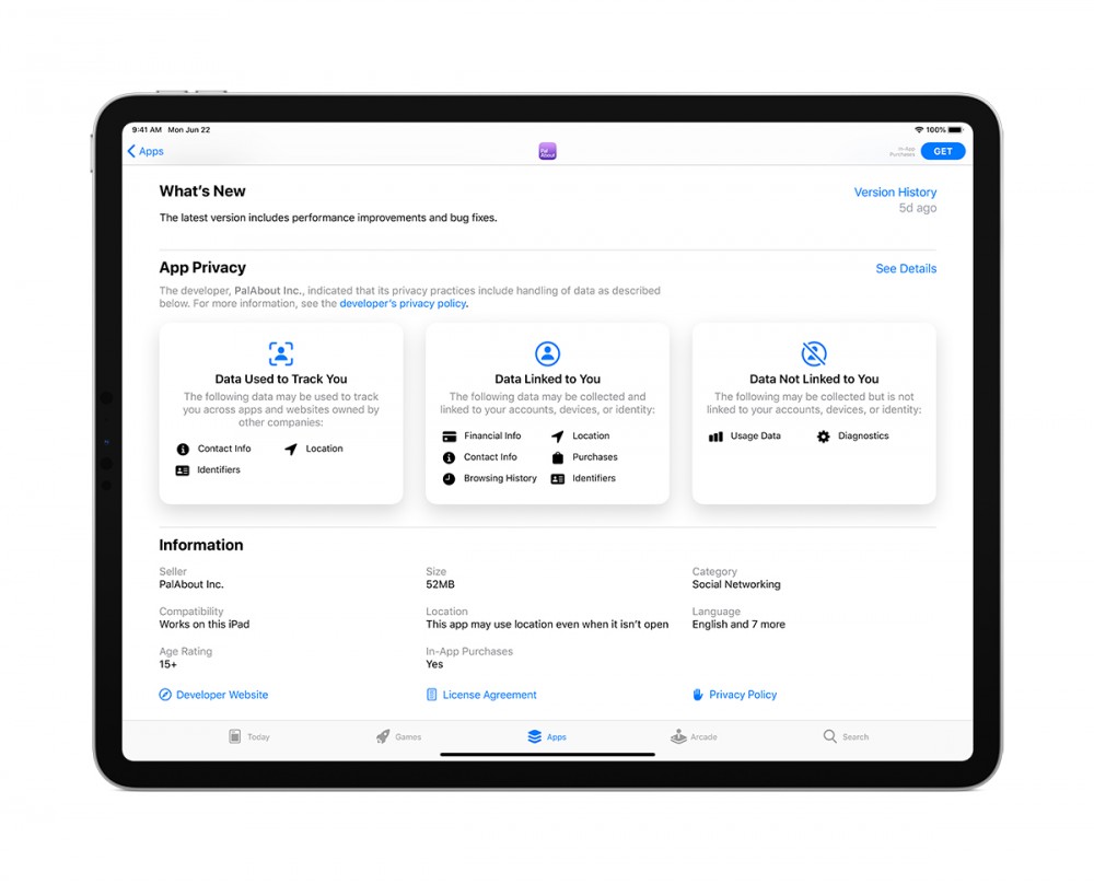 所有 app 均須得到用戶允許，方可進行追蹤。